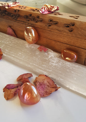 Tangerine Aura Tumblestone