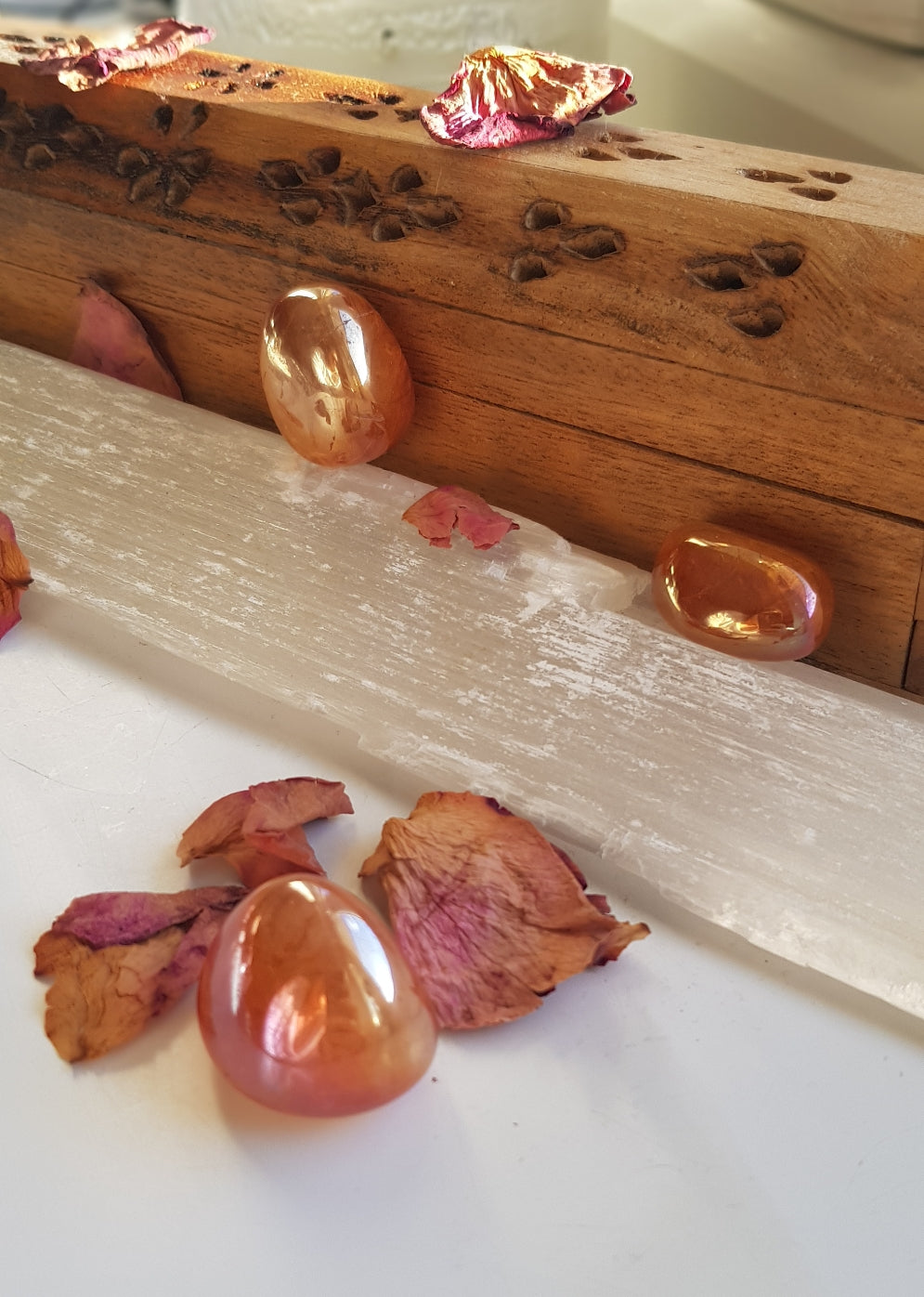 Tangerine Aura Tumblestone