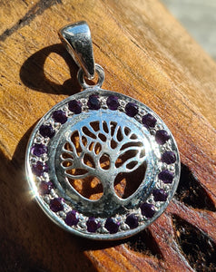 Amethyst Tree Of Life Pendant