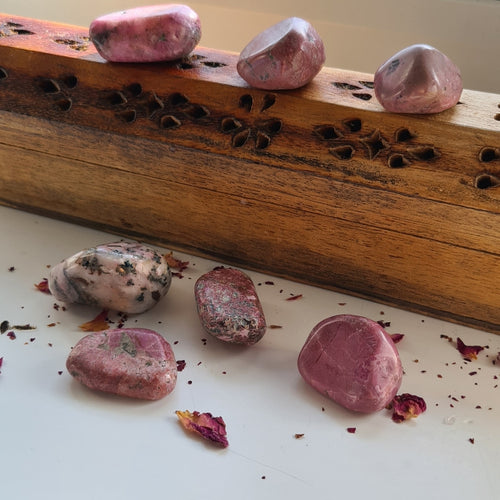 Salrose/Cobalt Calcite Tumblestone